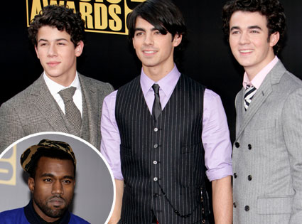 Jonas Brothers , Kanye West, Red Carpet AMA 2008 Jonas Brothers , Kanye West, Red Carpet AMA 2008